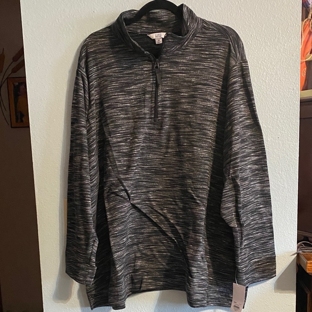 Croft & Barrow Black and Gray Knit Sweater